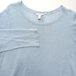 Eileen Fisher Sweater 100% Italian Linen Large Lightweight Drape‎ Beachy Coastal